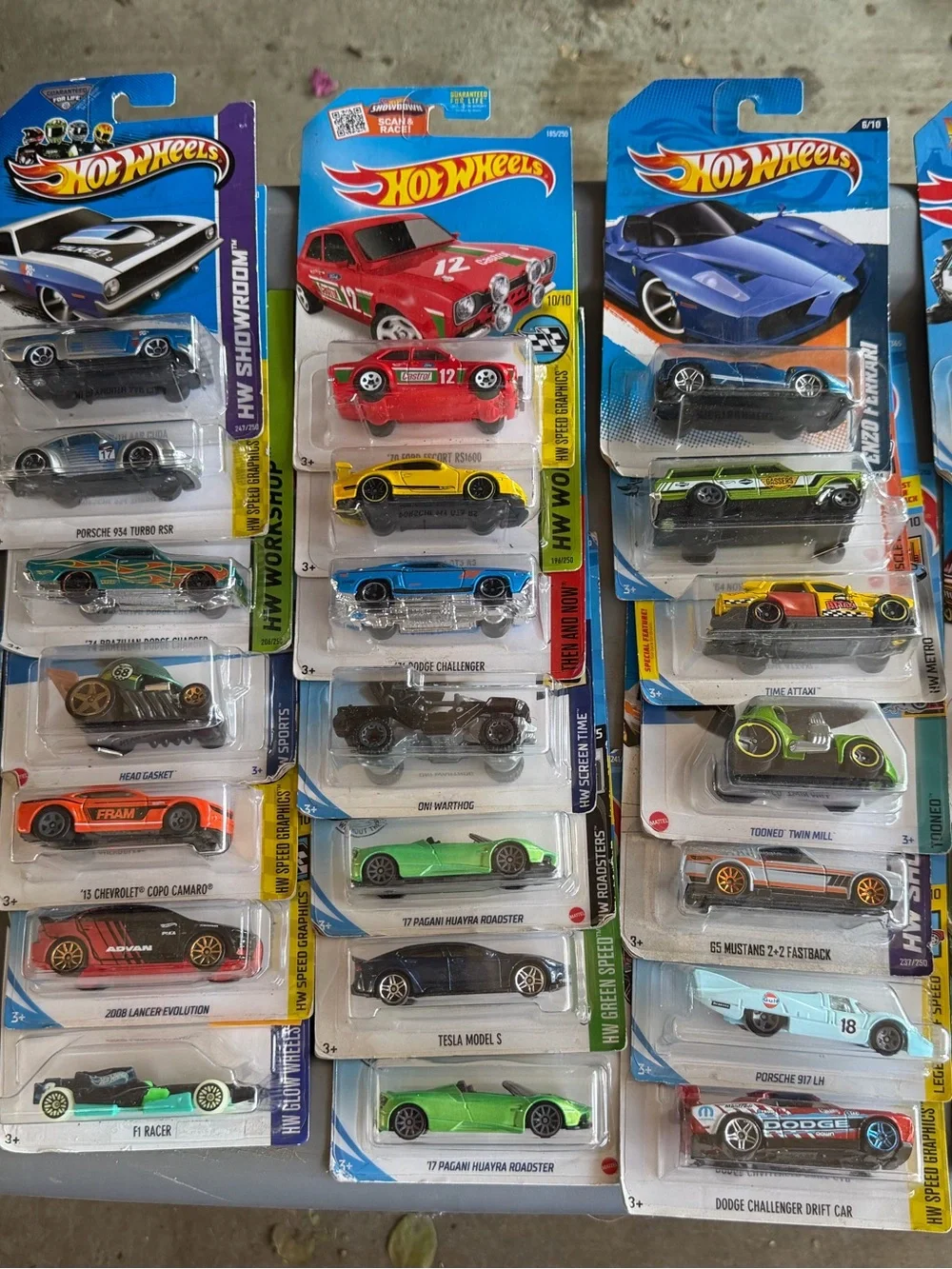 Hot Wheels Assorted Toy Cars - Blue, Red, Green, Yellow